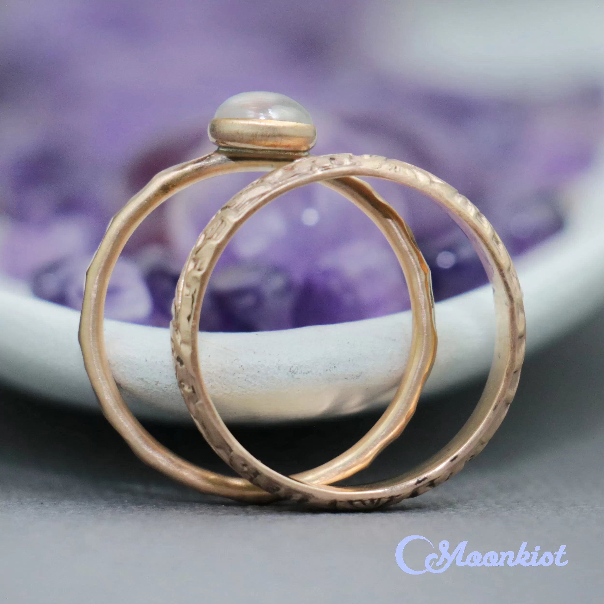 14K Gold Filled Flower and Vine Ring Set | Moonkist Designs