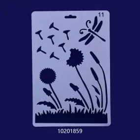 25*4.7cm Mylar Stencils Plastic stencil Reusable Mylar Stencils Planner and Craft Projects Dandelion Craft Stencil 1pcs 10201859