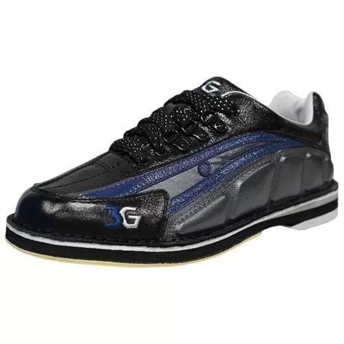 3G Mens Tour Ultra Black Blue Metallic Right Hand Bowling Shoes