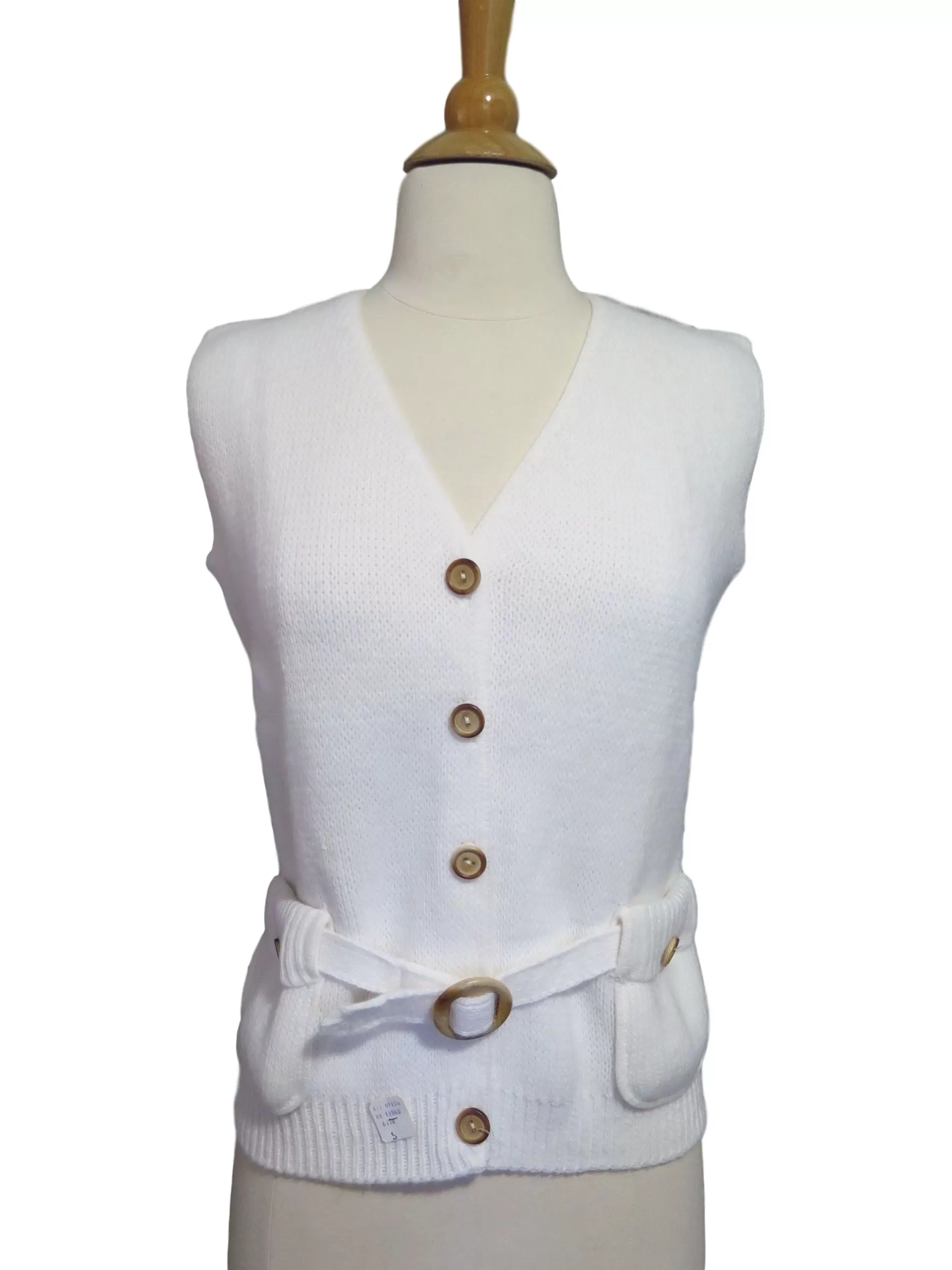 60s Belted Sweater Vest - sm, med