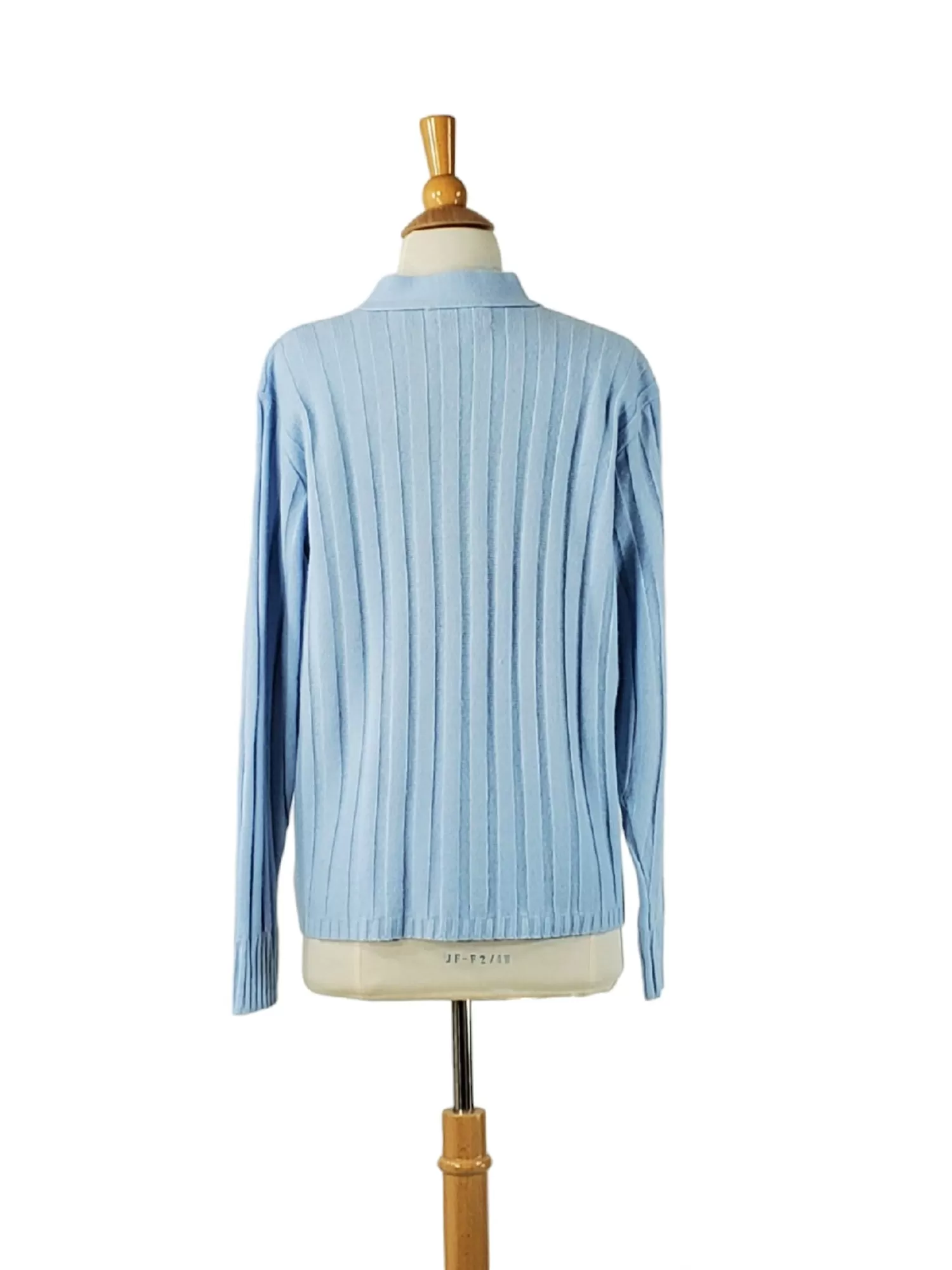 70s Sears Patch Pocket Cardigan in Light Blue - sm, med, lg