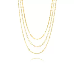 925 Silver Three layers Chain Necklaces