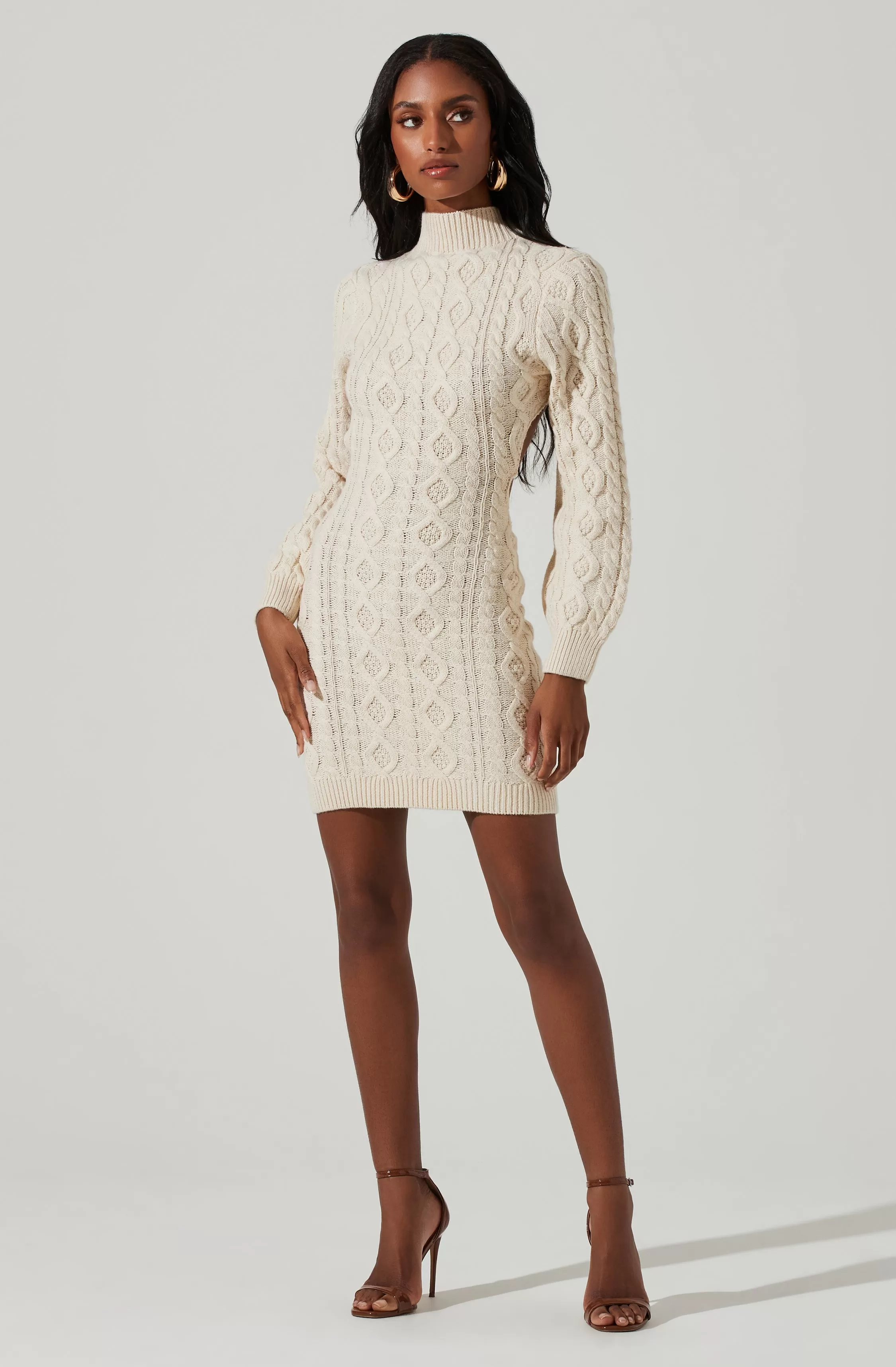 Abby Cable Knit Sweater Mini Dress