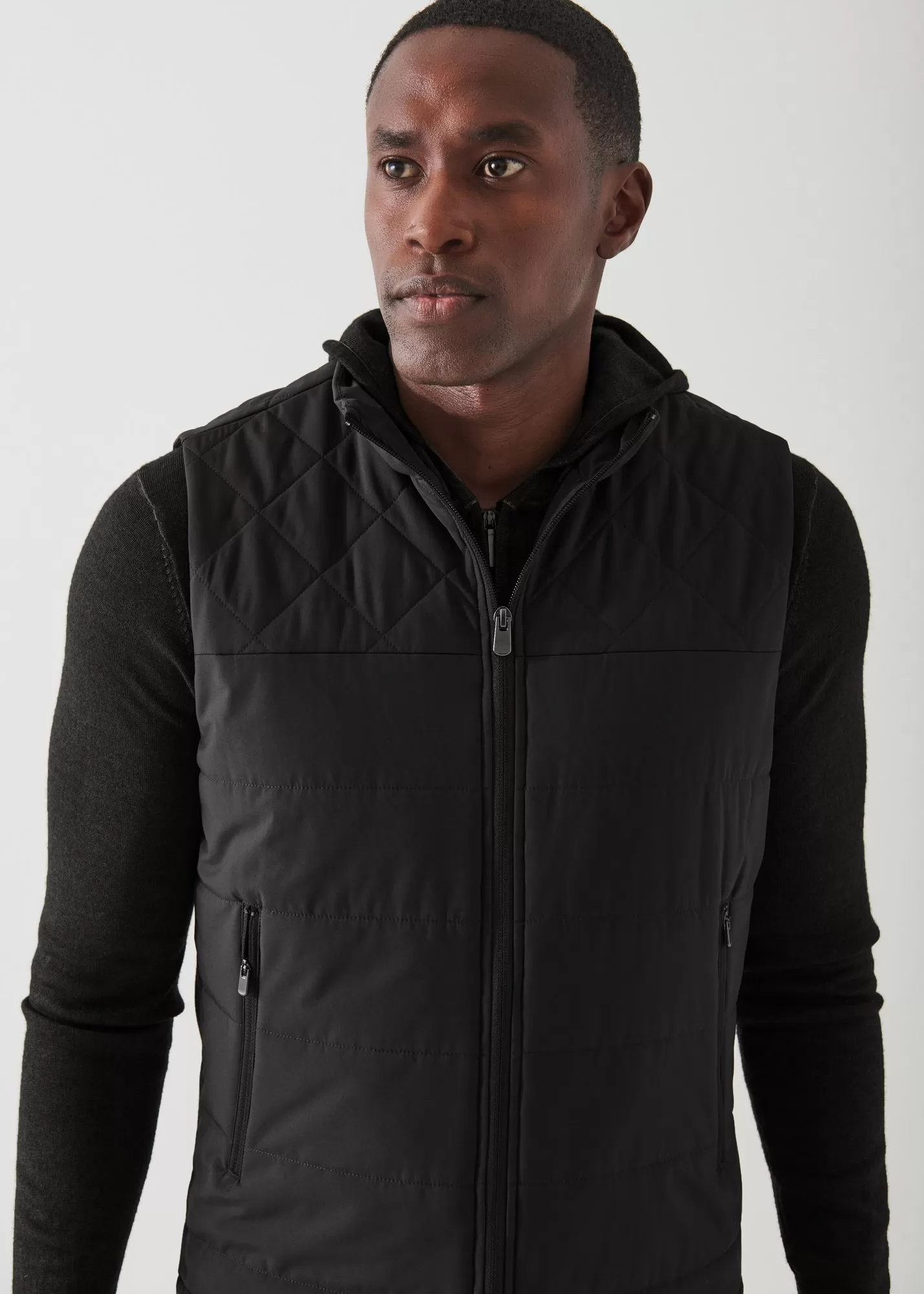 ACTIVE MIX-MEDIA QUILTED VEST