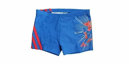 Adidas Disney Marvel Blue Red Lycra Spiderman Swimming Shorts - Kids