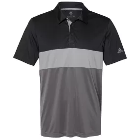 adidas Men's Black/Grey Three/Grey Five Merch Block Sport Polo