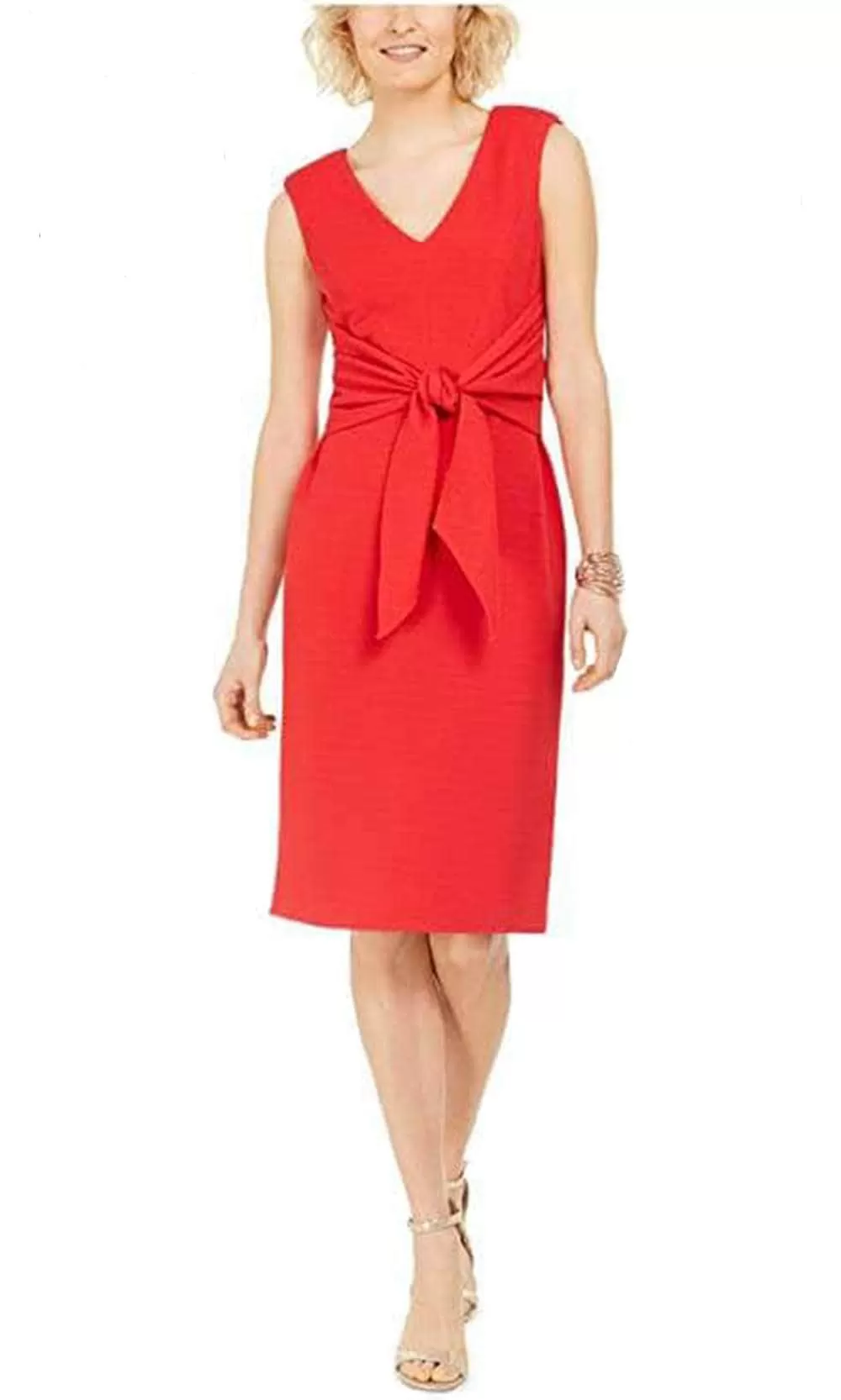 Adrianna Papell AP1D103907 - Tie Front Knee Length Cocktail Dress