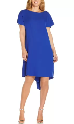 Adrianna Papell AP1D104430 - Short Sleeve Boat Neck Short Dress