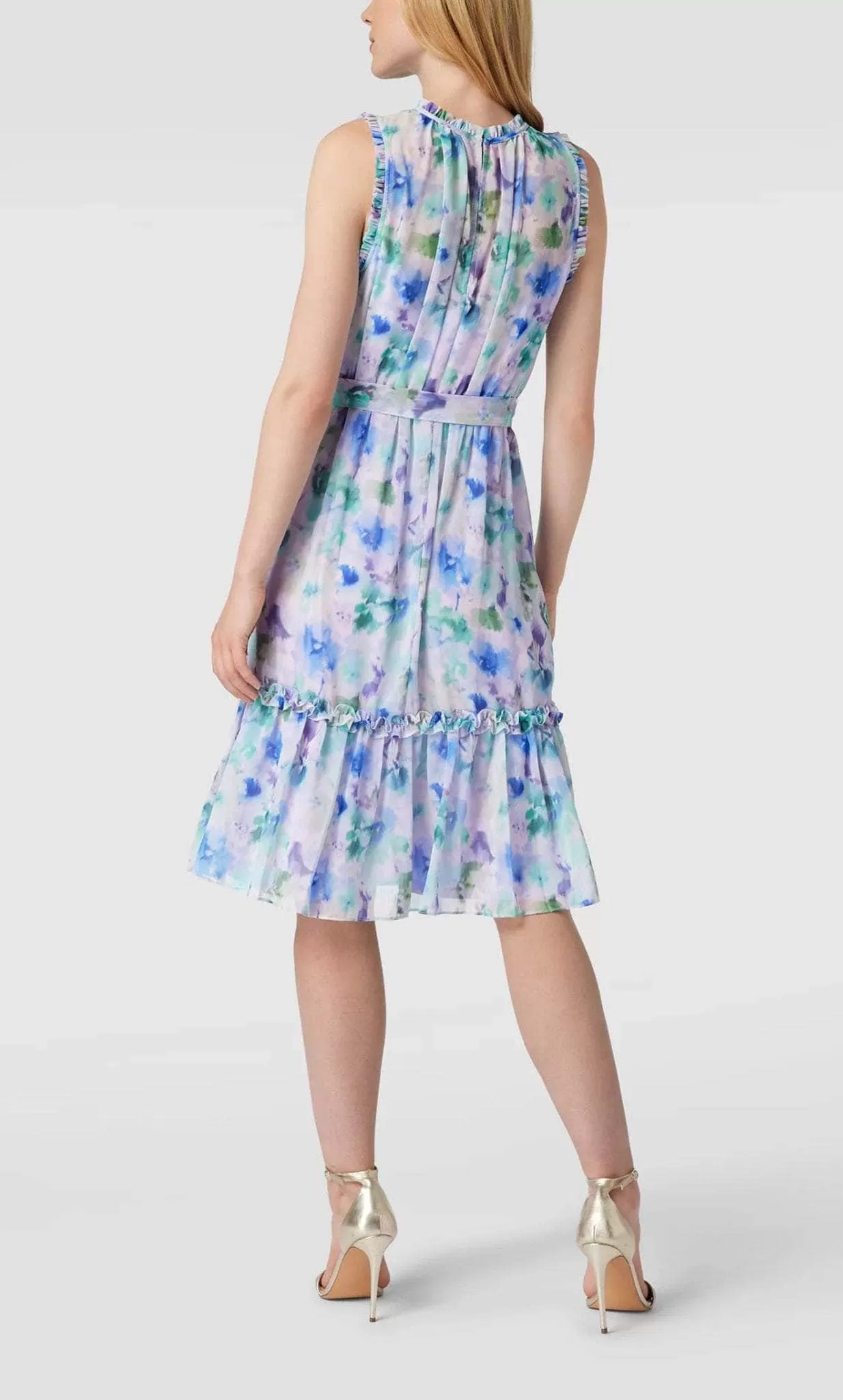 Adrianna Papell AP1D104710 - Ruffle Trim Floral Cocktail Dress