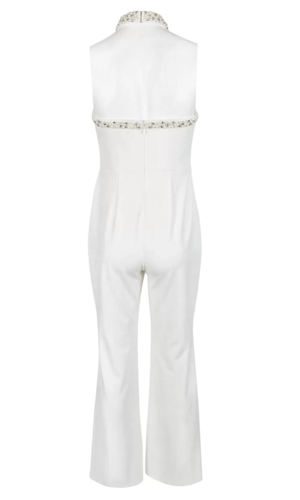 Adrianna Papell - AP1E204372 Pearl Beaded High Halter Jumpsuit