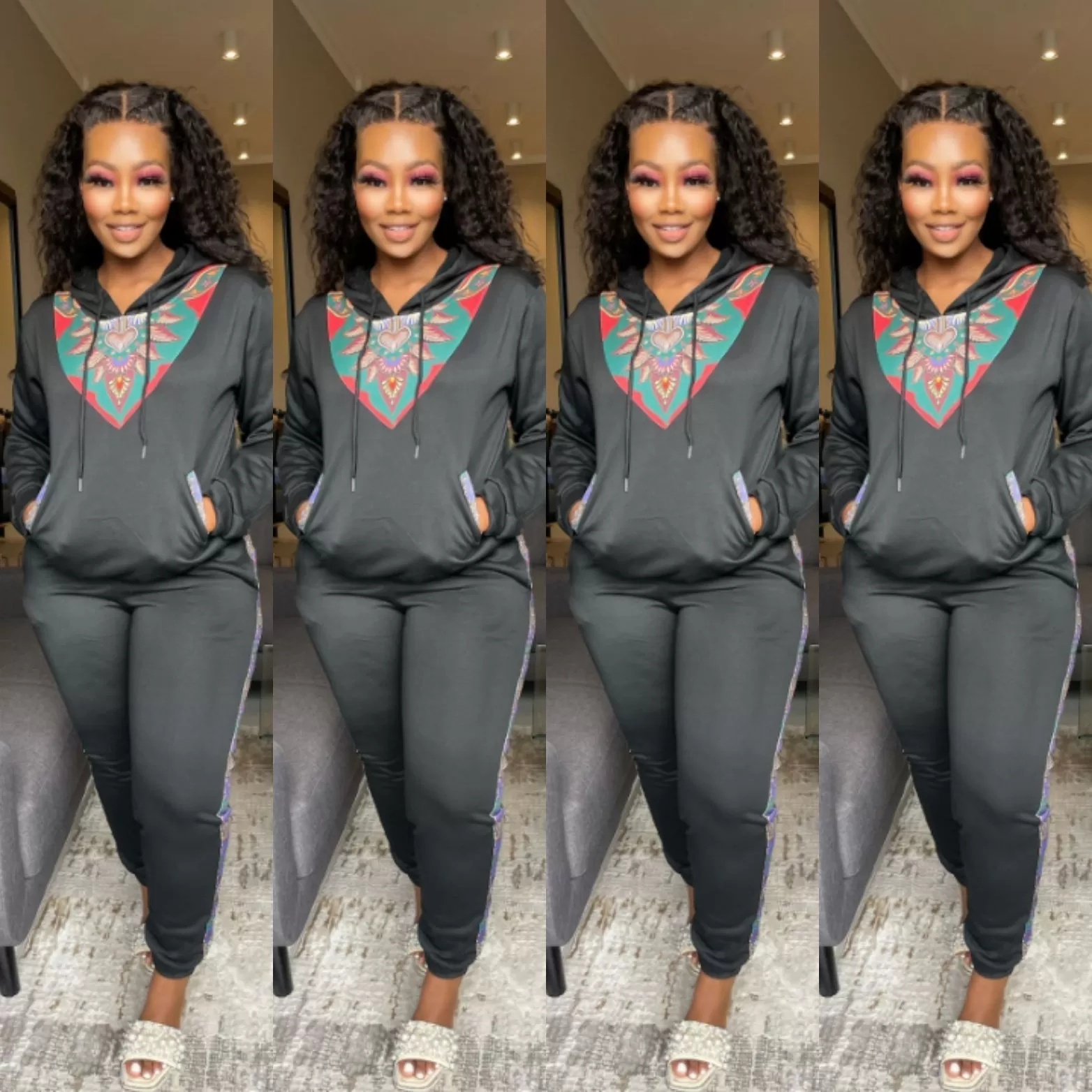 African Print Tracksuit Set