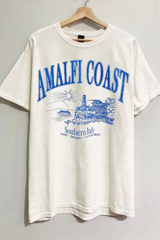 Amalfi Coast Graphic Tee, Cream