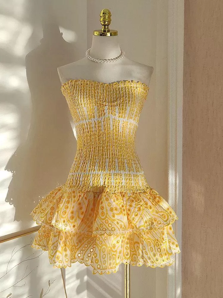 Amalfi Luxe Summer Dress in Yellow