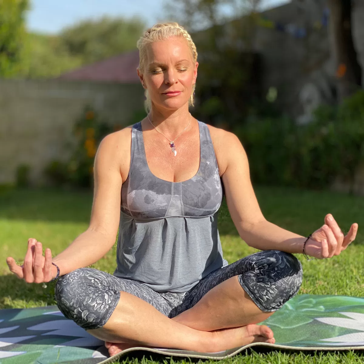 Amethyst Namaste Yoga Necklace