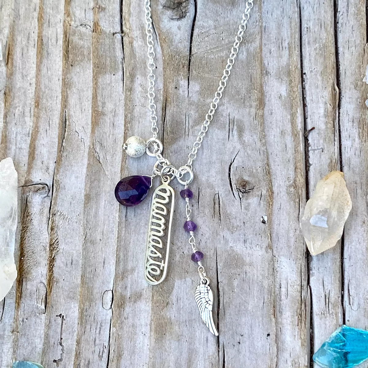 Amethyst Namaste Yoga Necklace