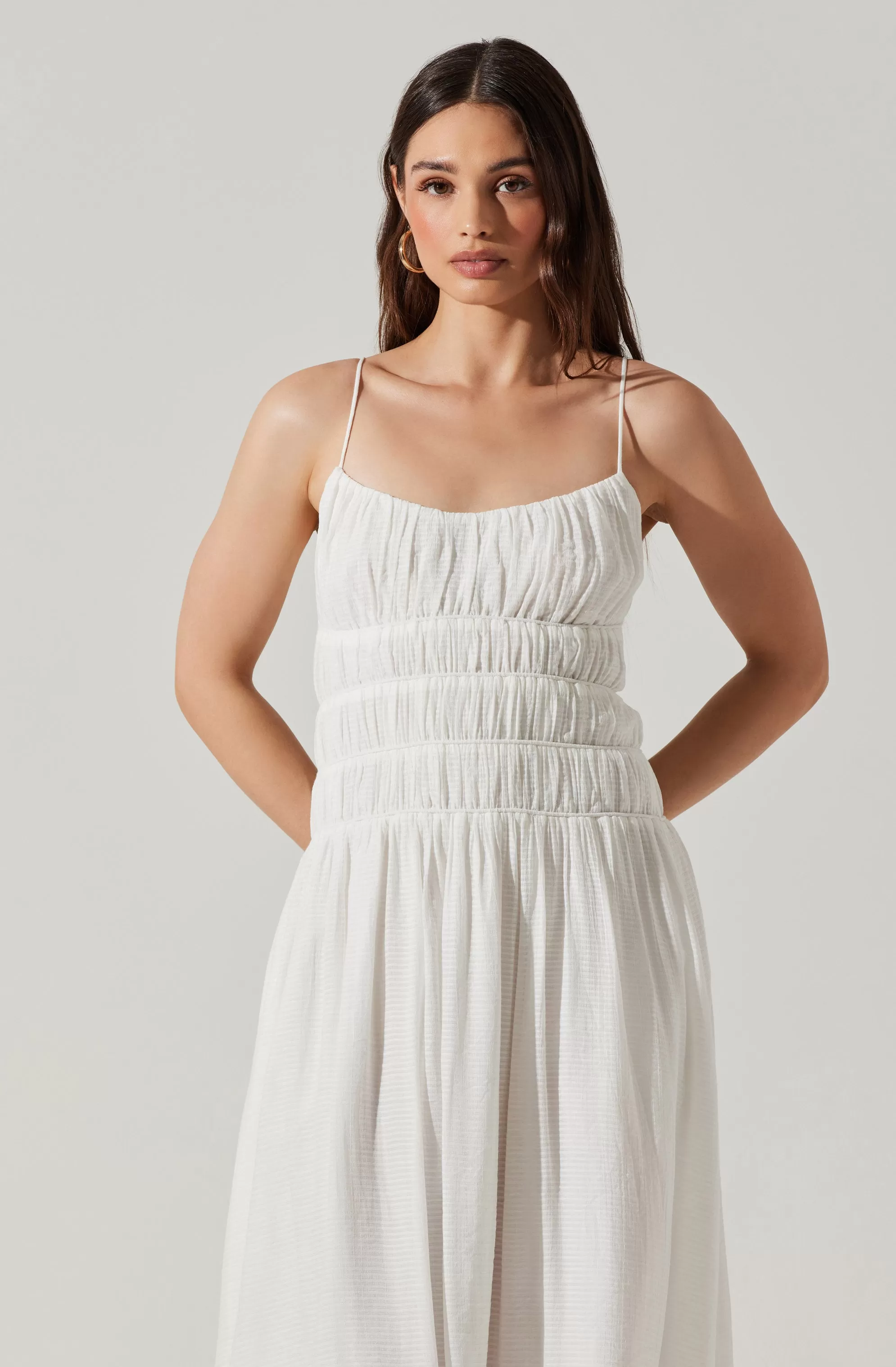 Andrina Smocked Midi Dress