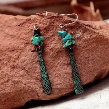 Antique Green Stone Turkish Style Earring