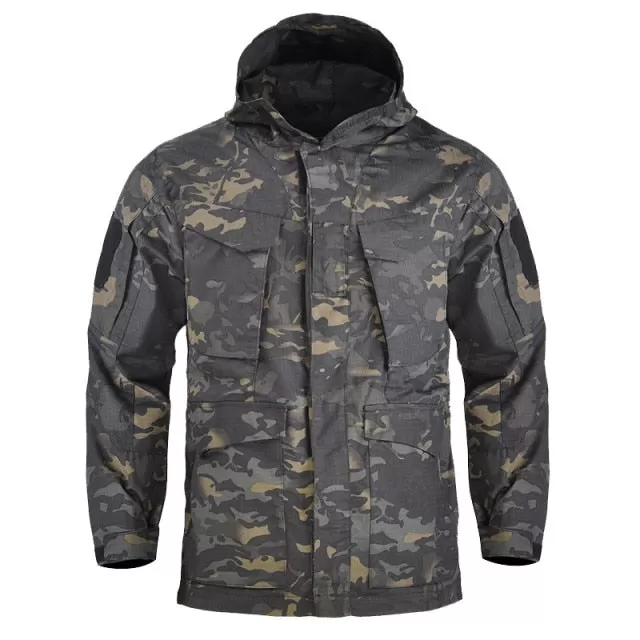 AshoreShop Men's Windbreaker Tactical Field Jacket Hooded