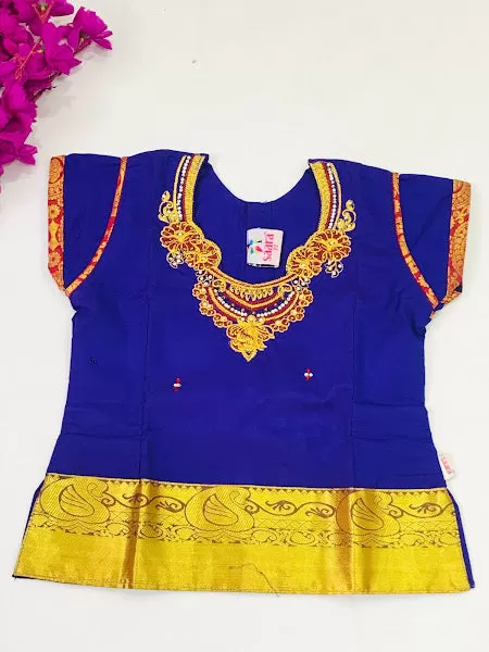 Attractive Violet Color Langa Set For Girl Kids