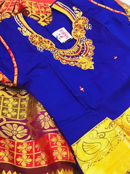 Attractive Violet Color Langa Set For Girl Kids