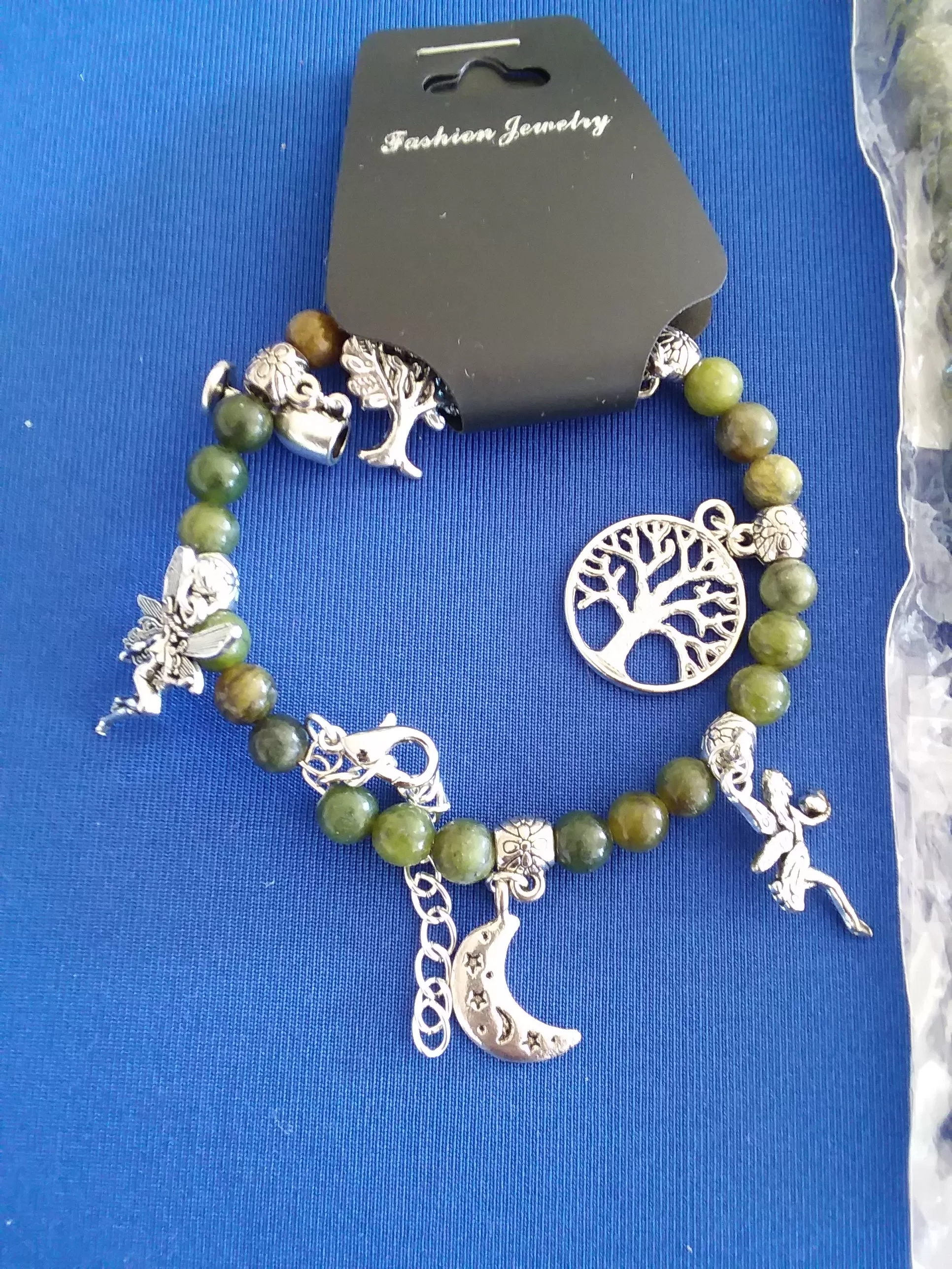 AVBeads Gemstone Beaded Charm Bracelet Wicca and Pagan Jewelry