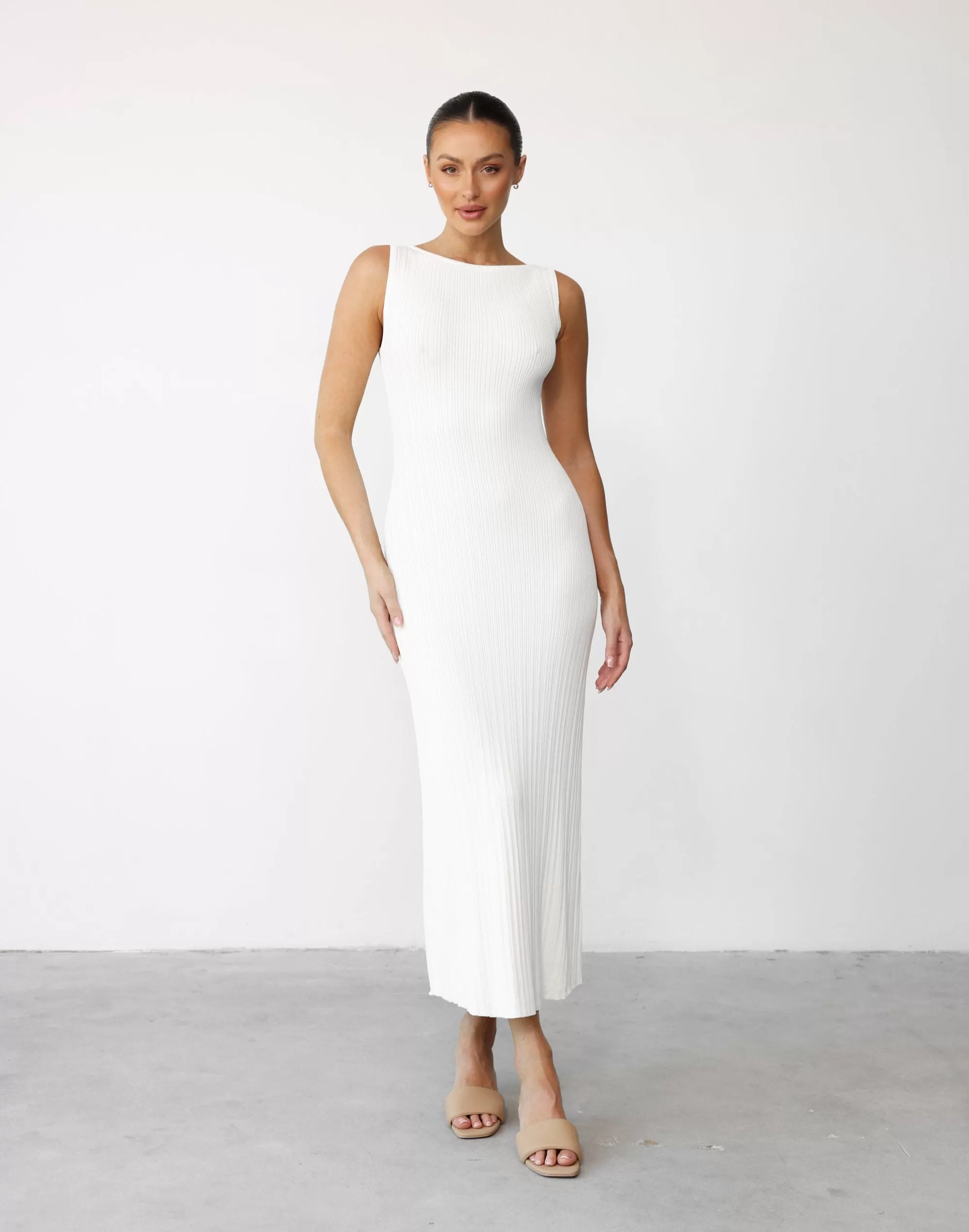 Aylah Midi Dress (Cream)