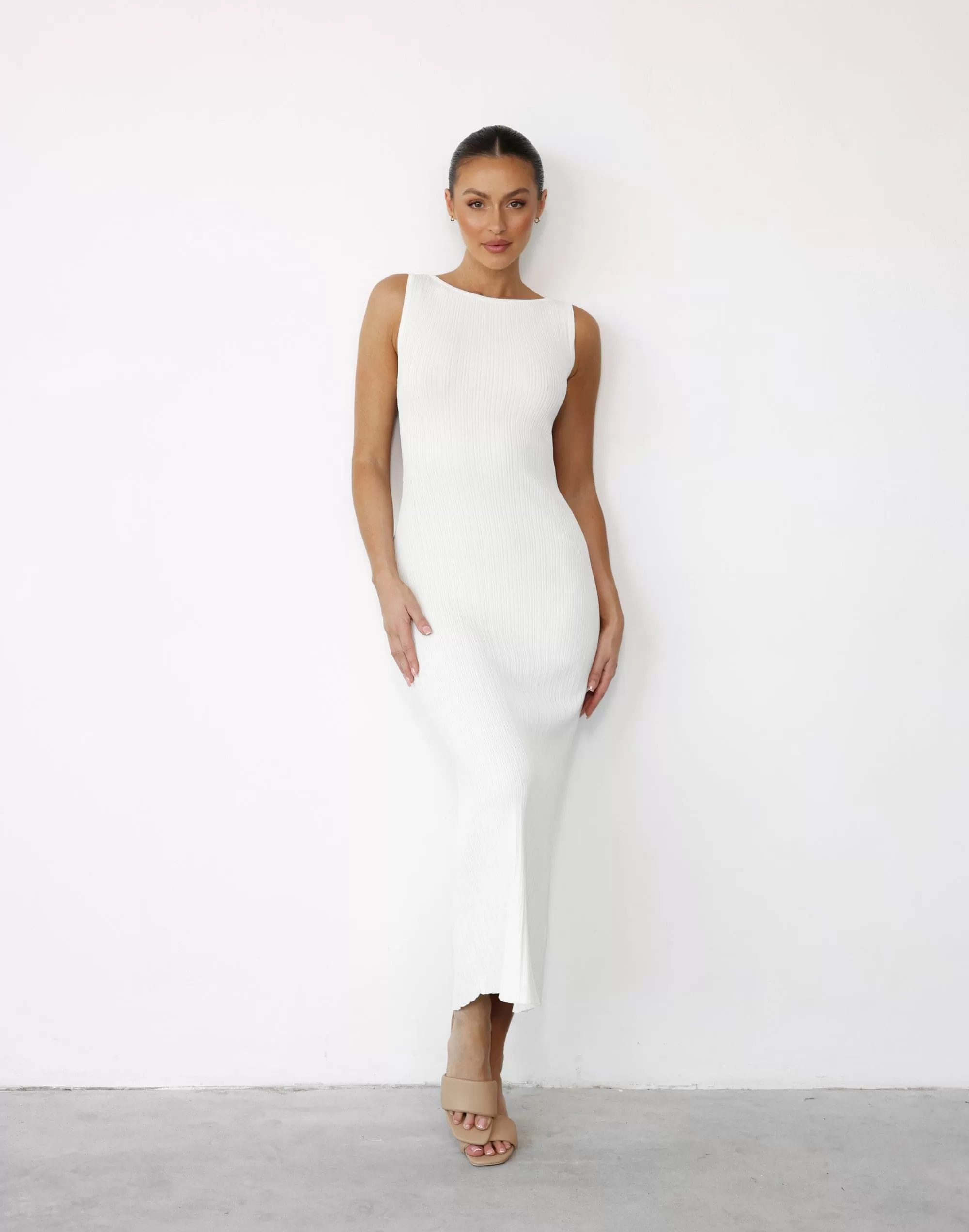 Aylah Midi Dress (Cream)