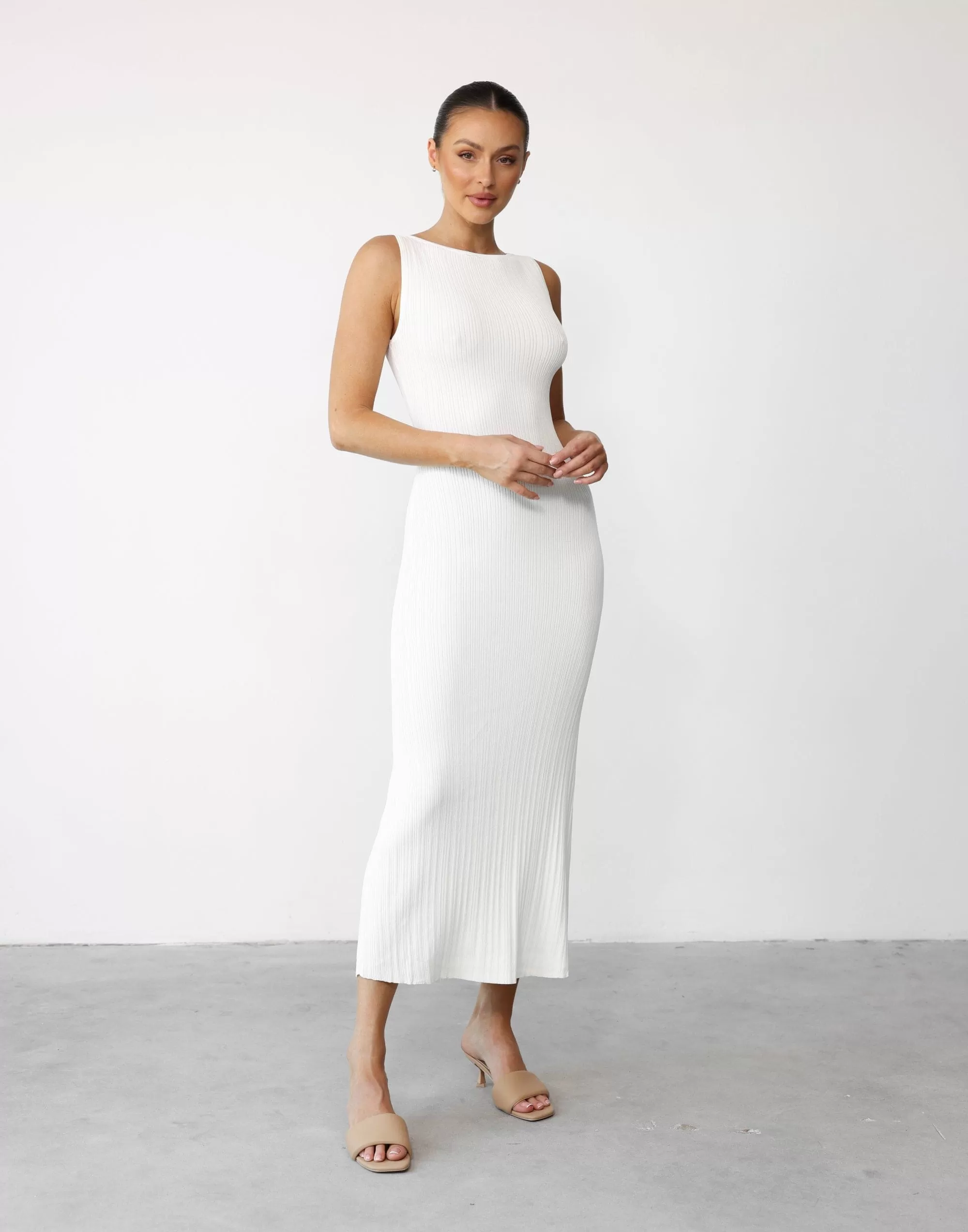 Aylah Midi Dress (Cream)