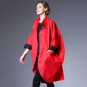 BABAKUD Spring Autumn Loose Windbreaker Casual Coat Women