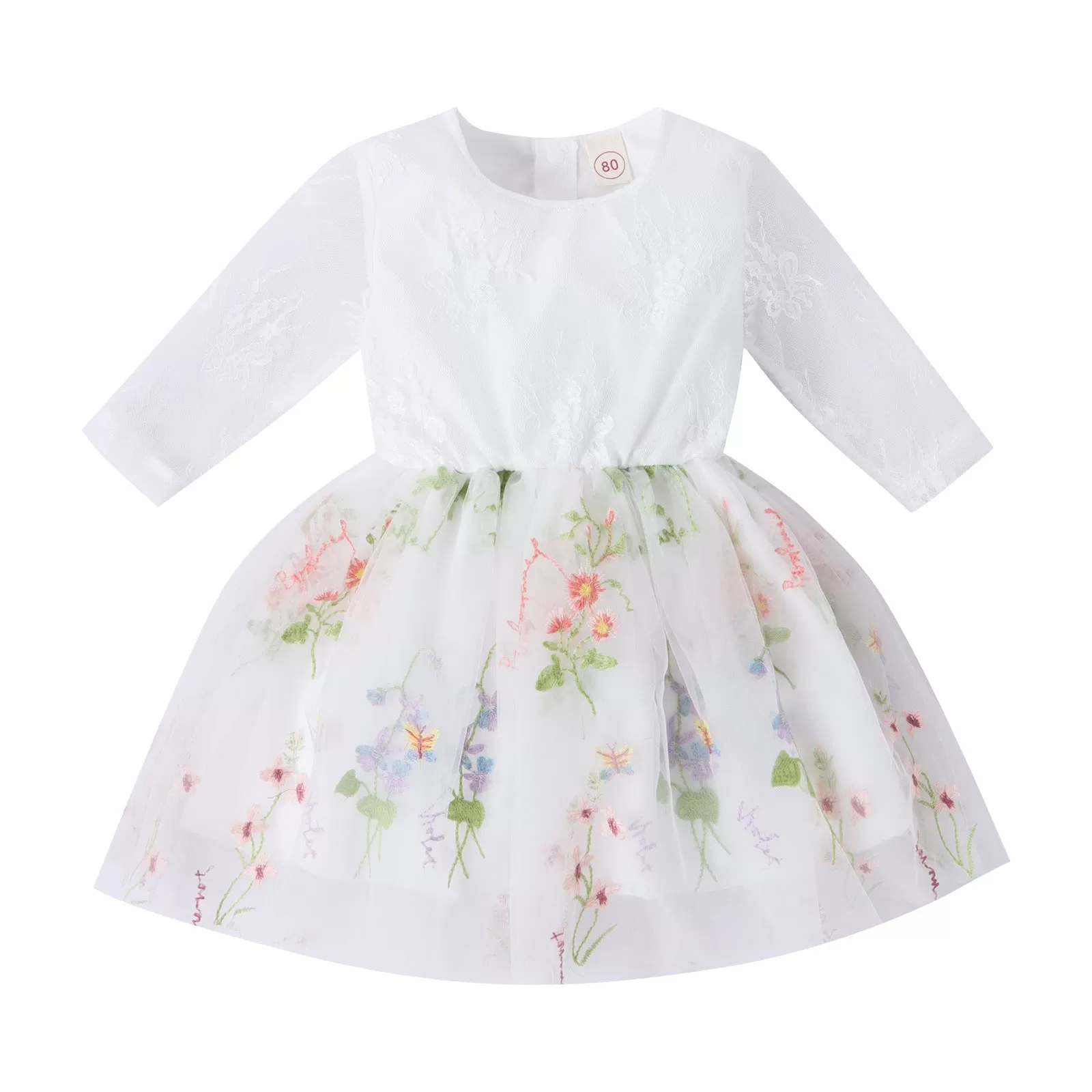 Baby Kid Girls Flower Embroidered Dresses Wholesale 24011123