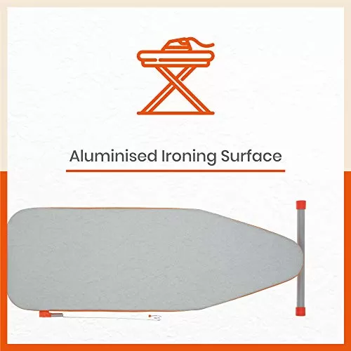 Bathla X-Pres Ace Prime - Foldable Ironing Board with Aluminised Ironing Surface (Silver & Grey)