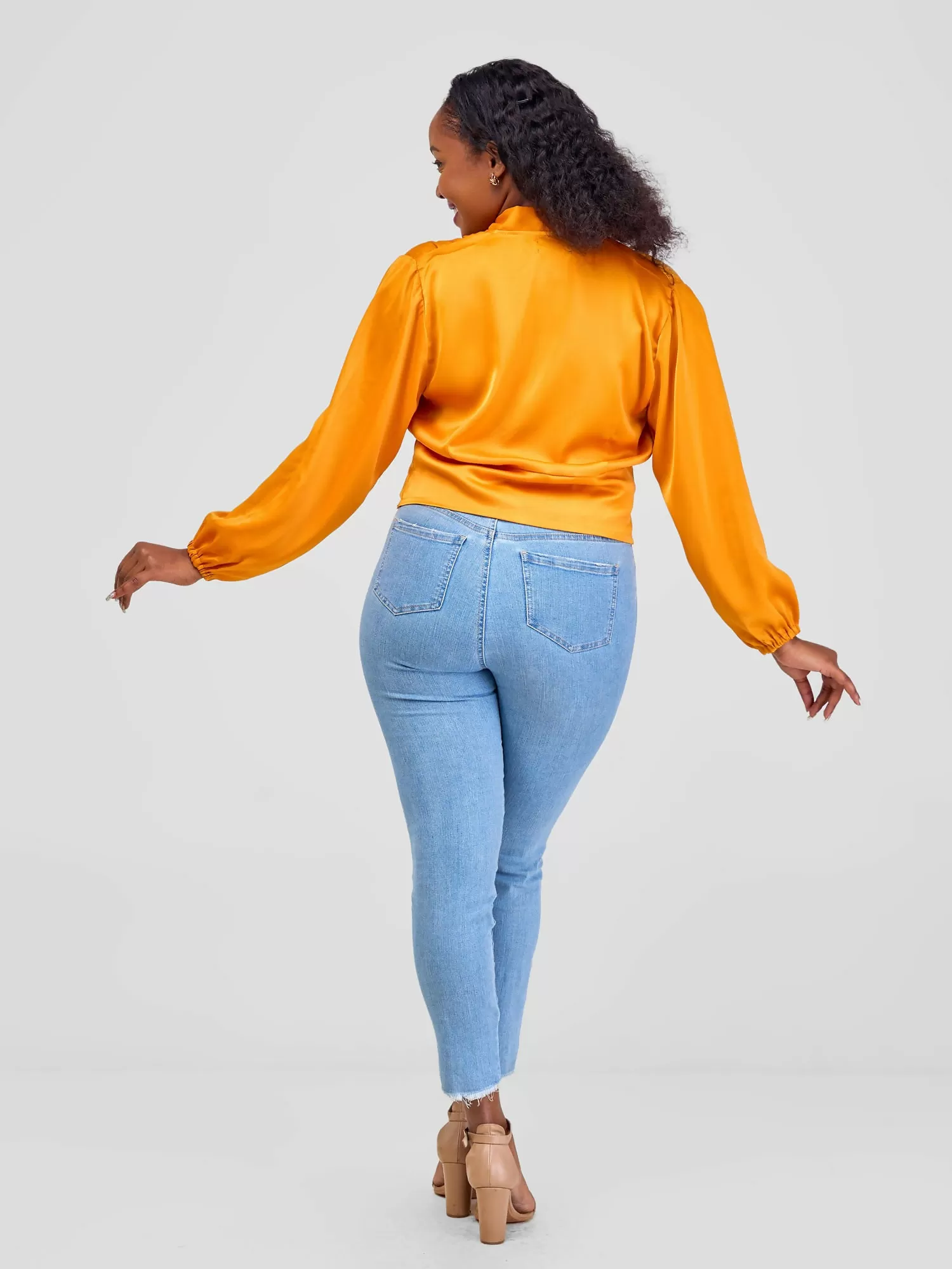 Bella Wangu silk Blouse - Mustard