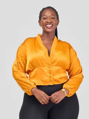 Bella Wangu silk Blouse - Mustard