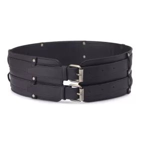 Black Dual buckle waist belt