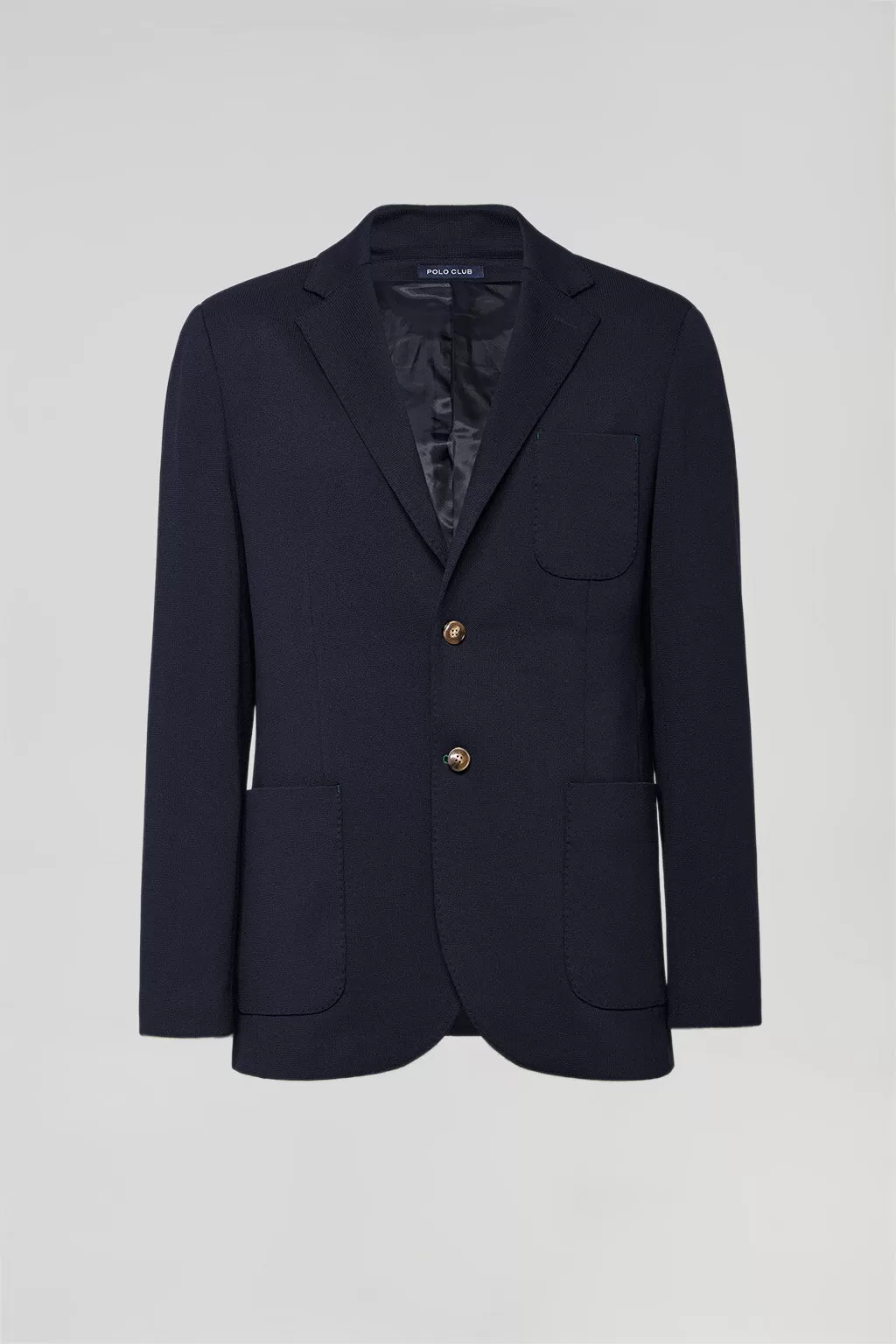 Blazer azul marino abotonada con detalles Polo Club