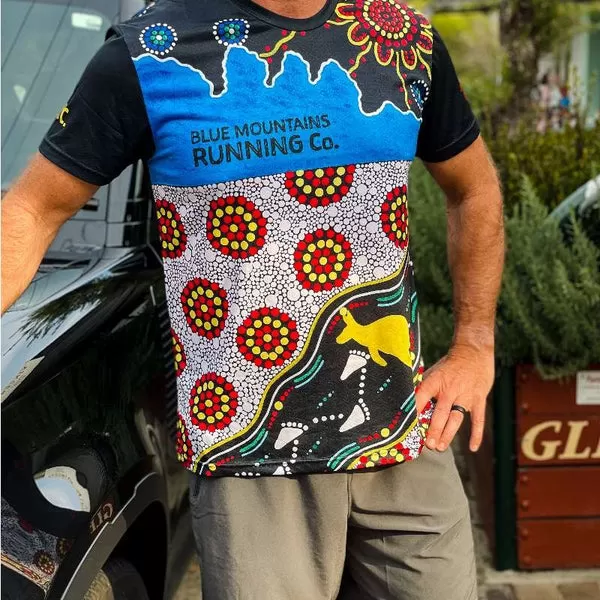 Blue Mountains Running Co Mens Indigenous Tee