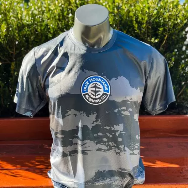 Blue Mountains Running Co Womens Camo Tee