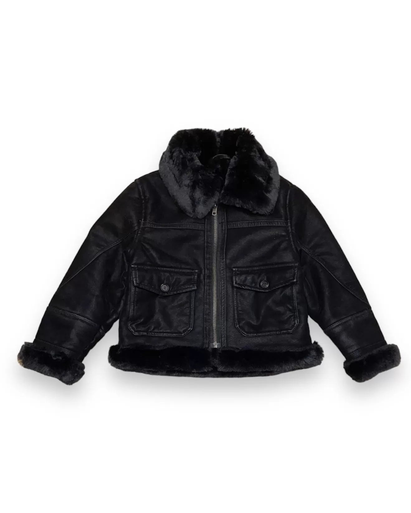 Boy’s Fur Collar Bomber Jacket