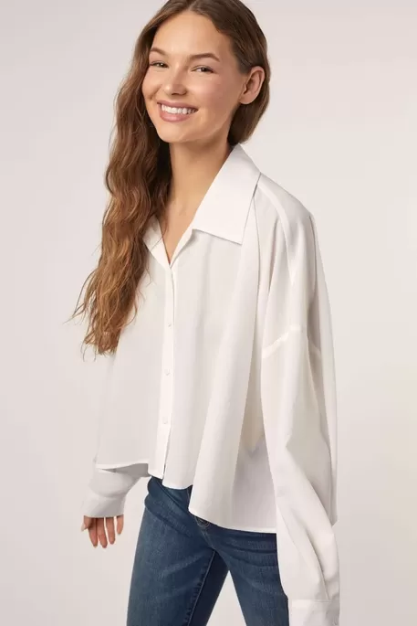 Button Down Boxy Top