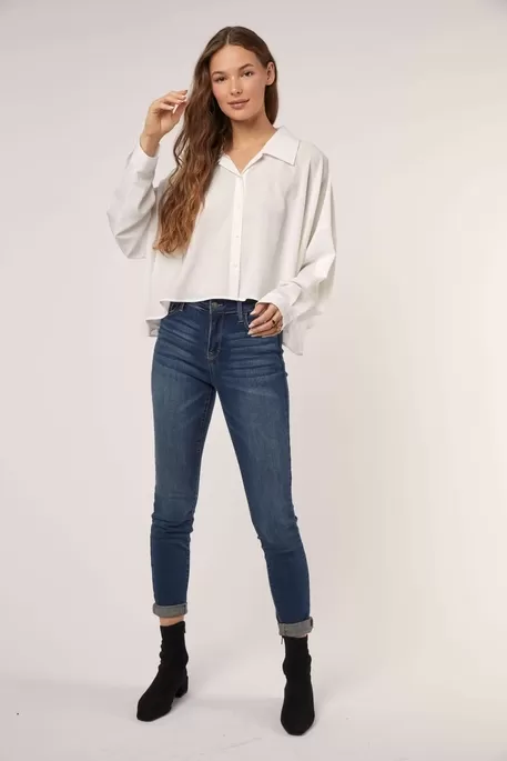 Button Down Boxy Top