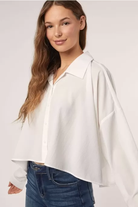 Button Down Boxy Top