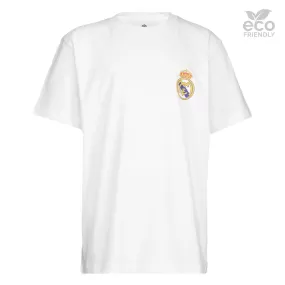 Camiseta Niños ECO Essentials Real Madrid Escudo Color Blanca