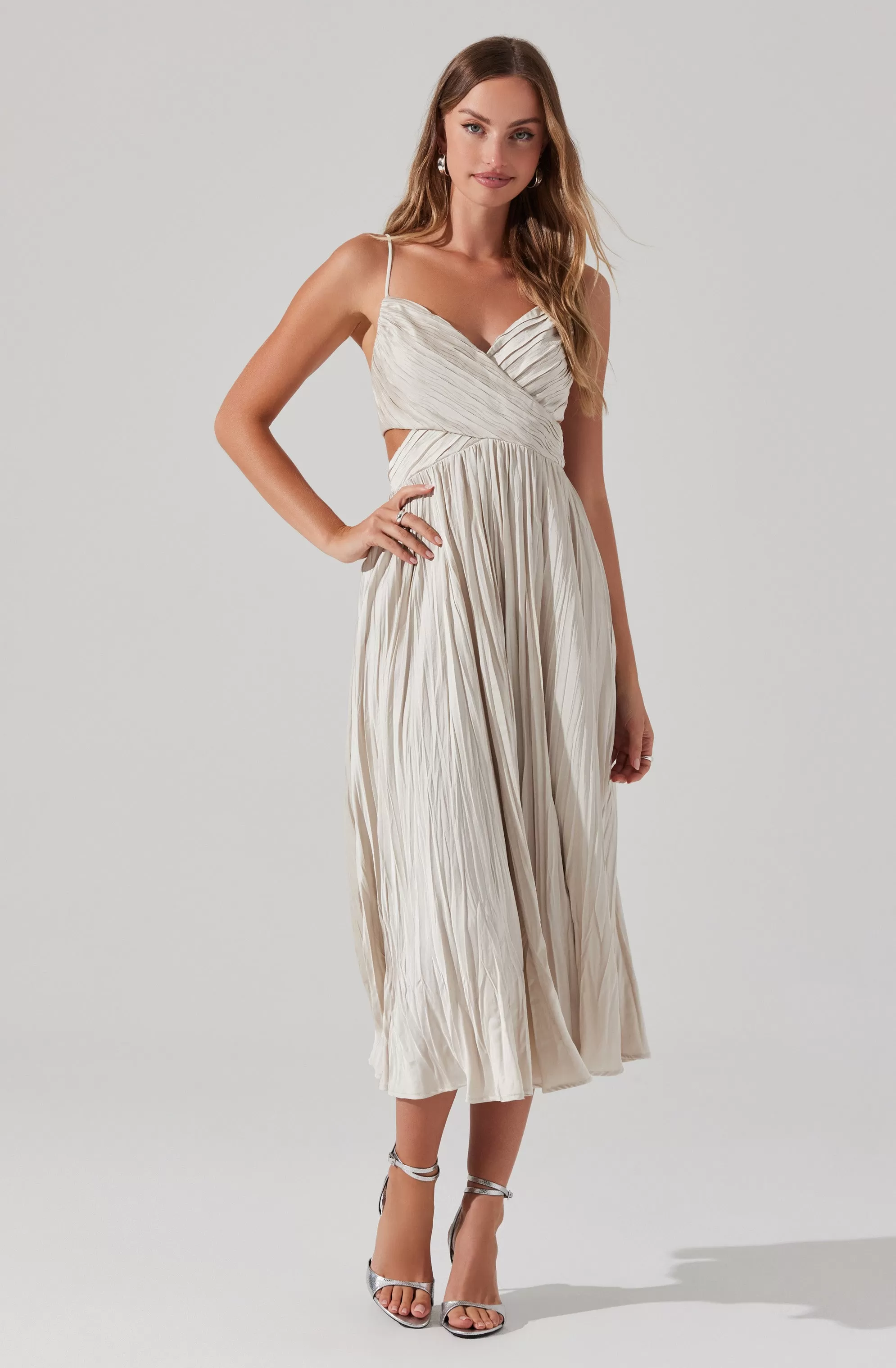 Capitola Pleated Midi Dress