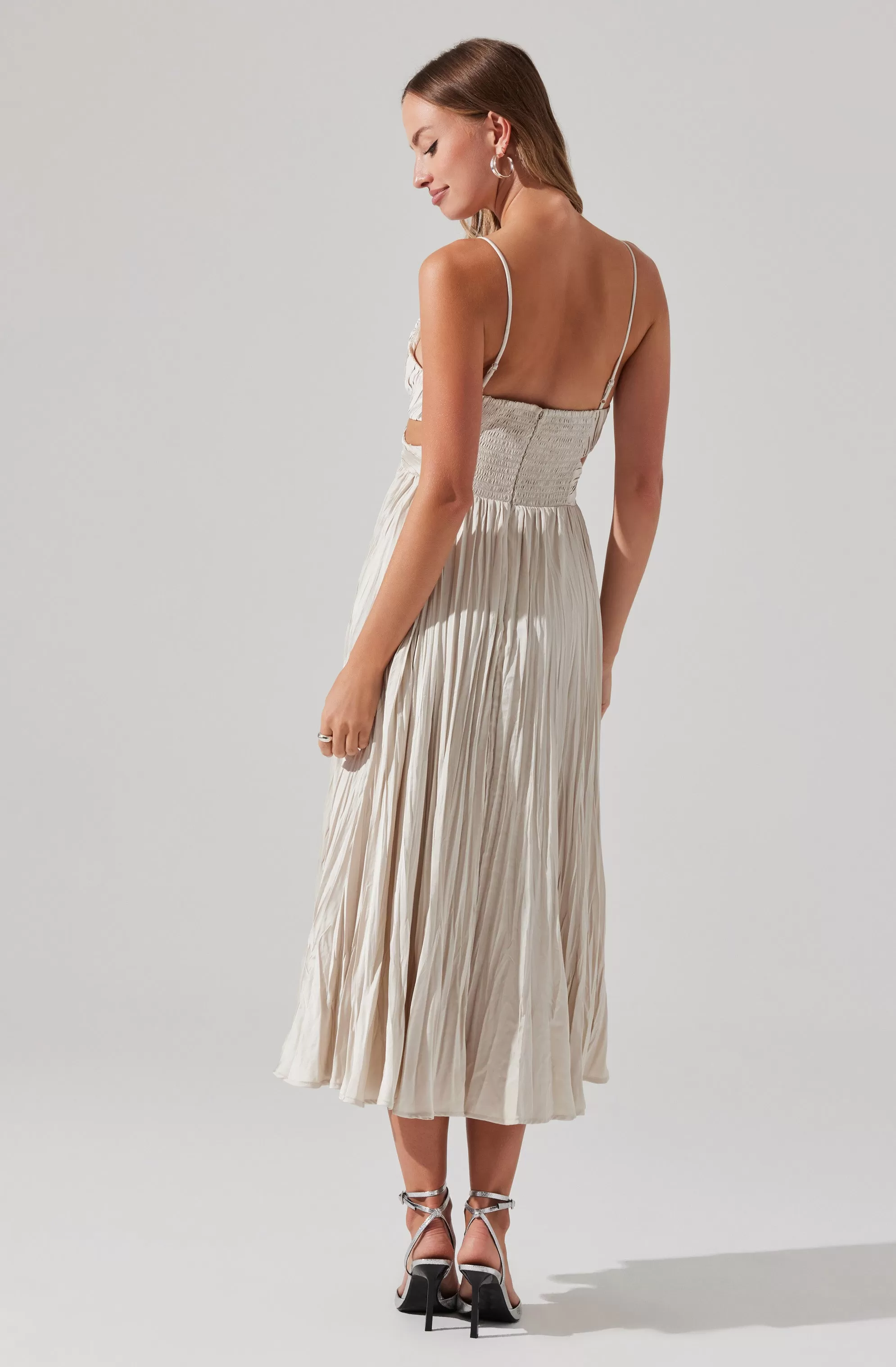 Capitola Pleated Midi Dress