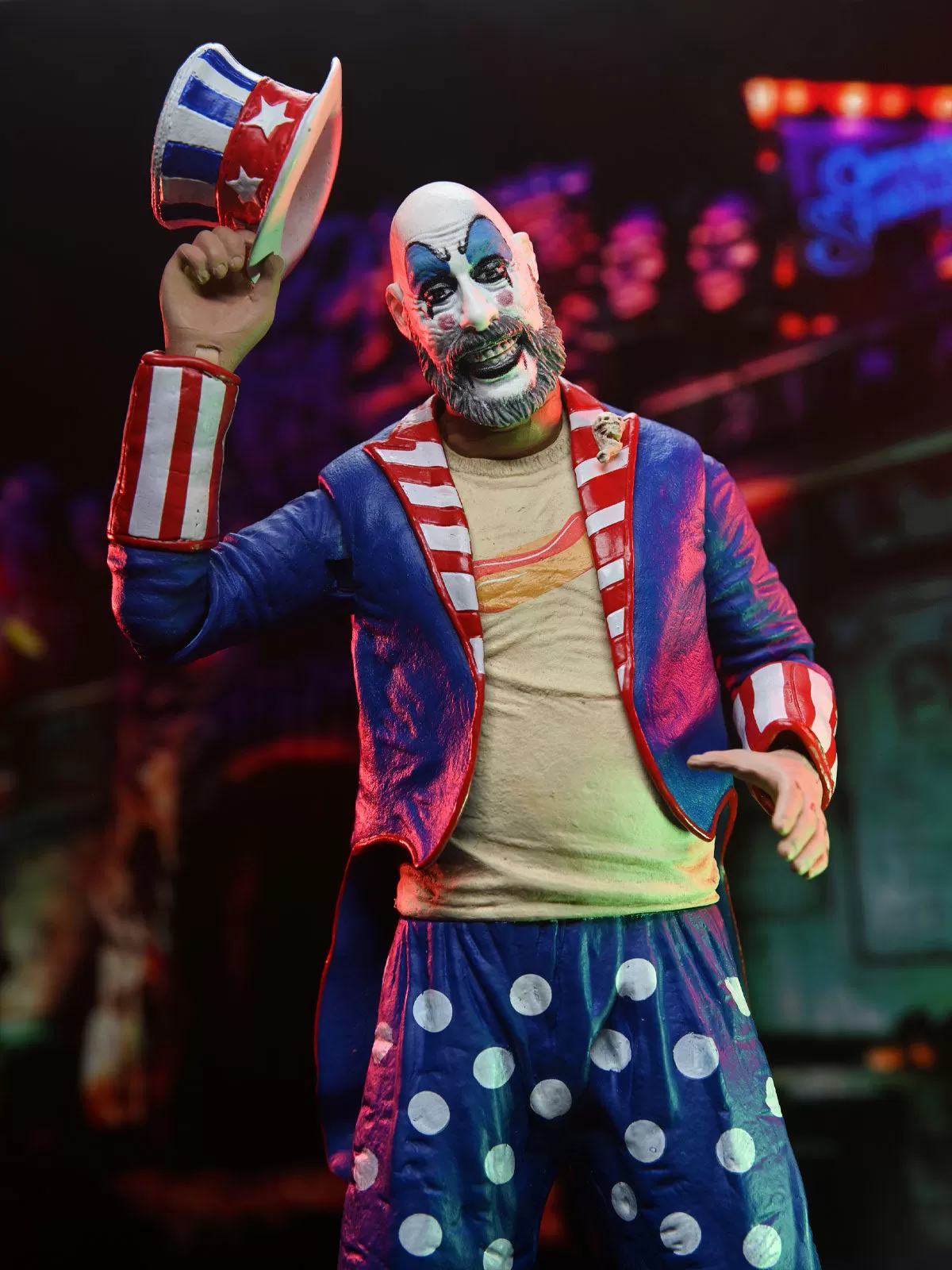 Captain Spaulding Tailcoat 20th Anniversary - 7 Action Figurine - House of 1000 Corpses - NECA Collectibles