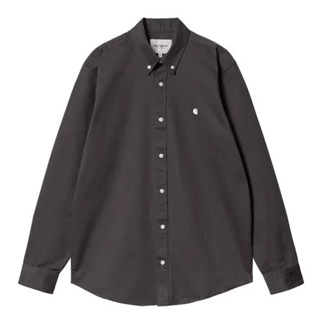 Carhartt WIP L/S Madison Shirt - Charcoal/White