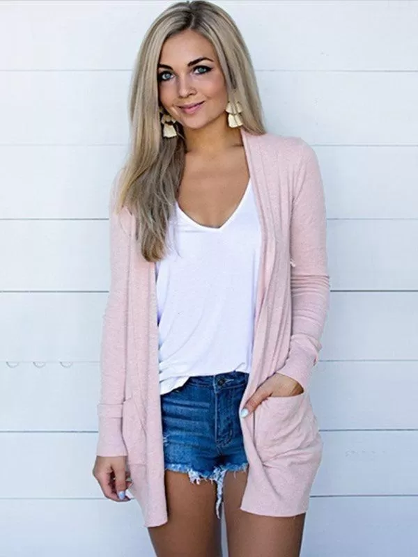 Casual Knitted Women Cardigan Sweater