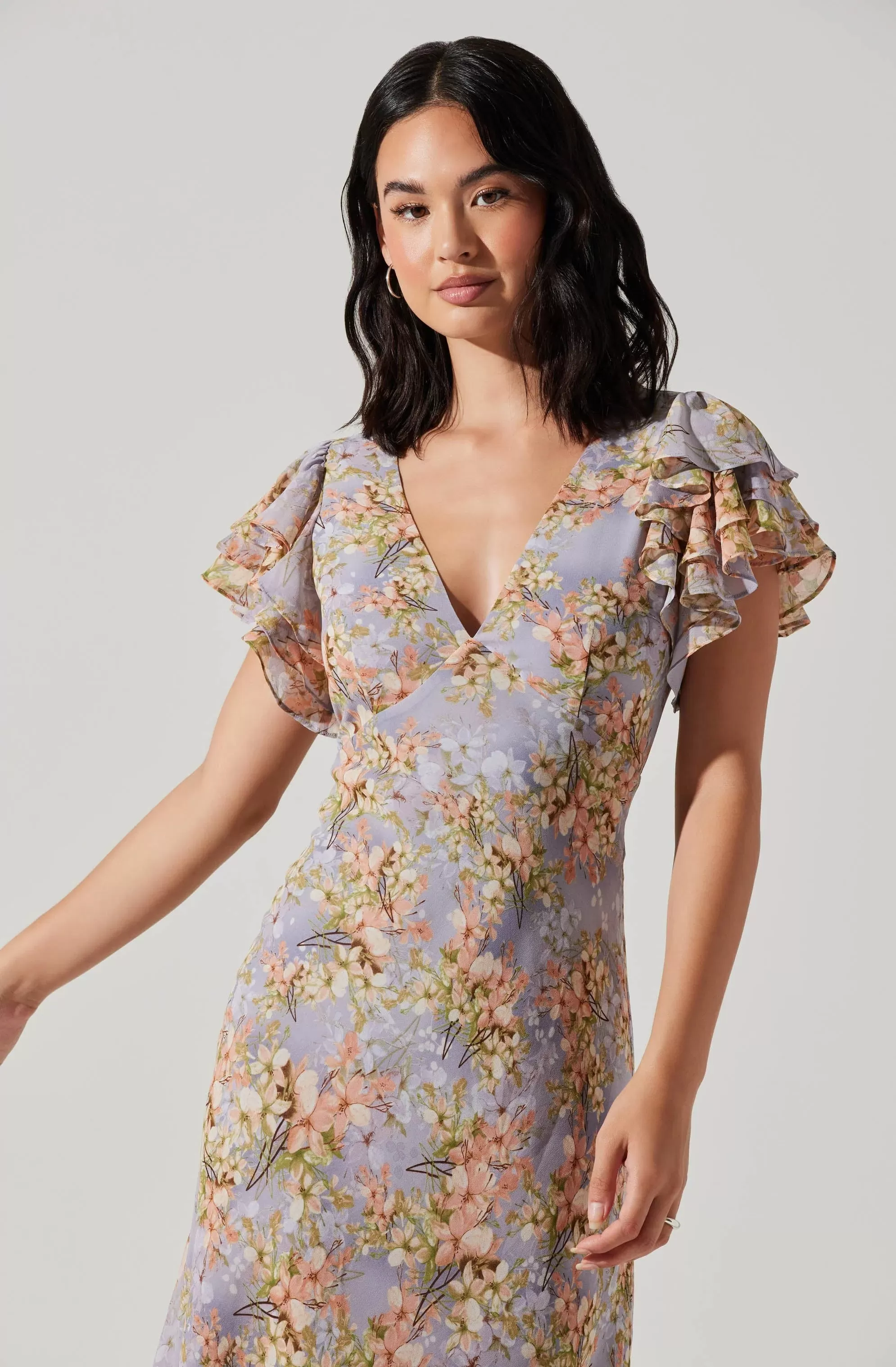 Celestine Flutter Sleeve Dress