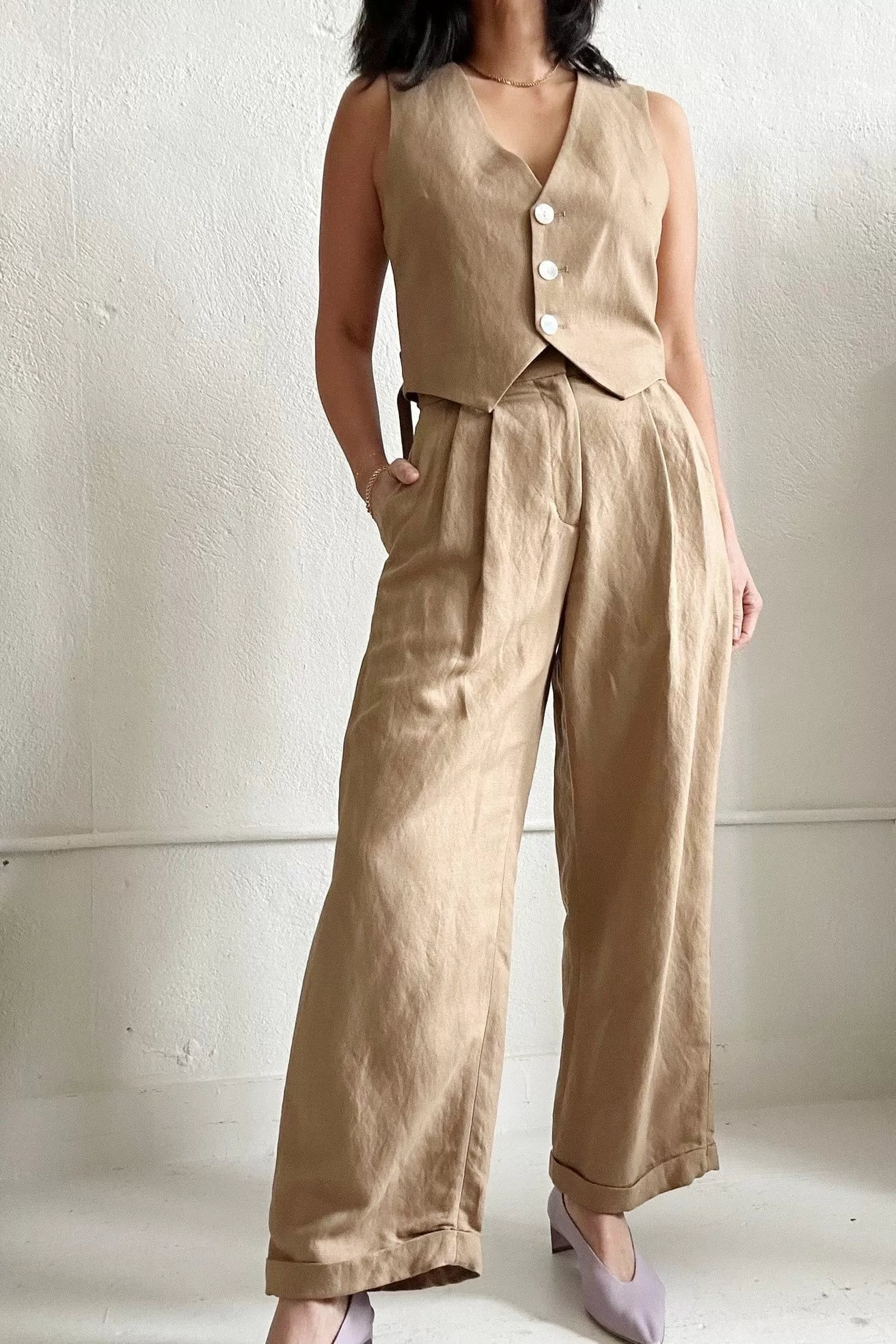 Charlie Pant in Linen Blend