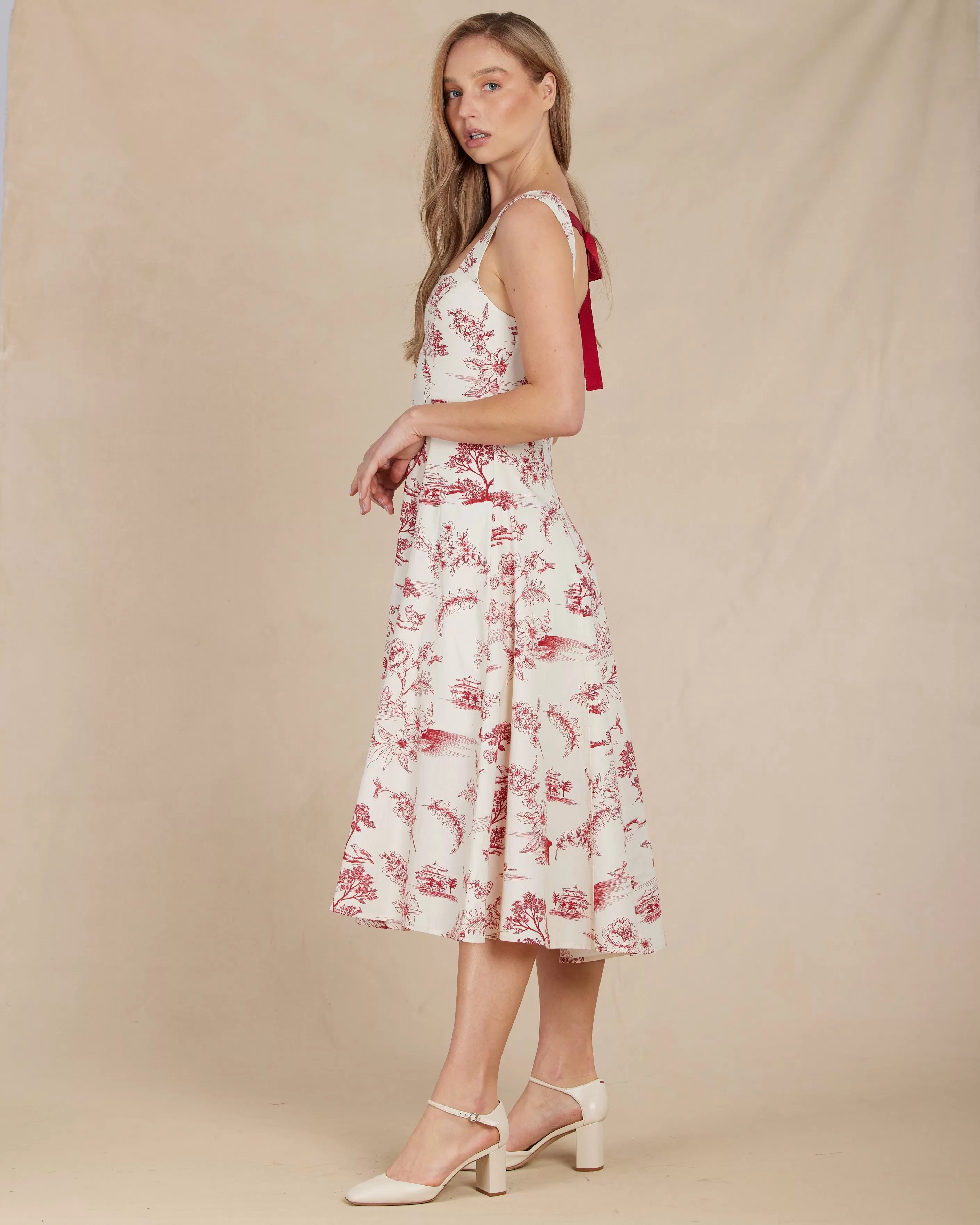 Chianti Toile Sleeveless Dress